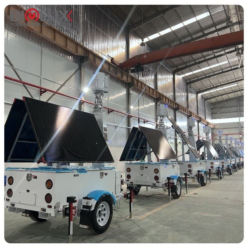 BIGLUX HiSOLO Mobile Solar Surveillance Trailer With HD Camera factory