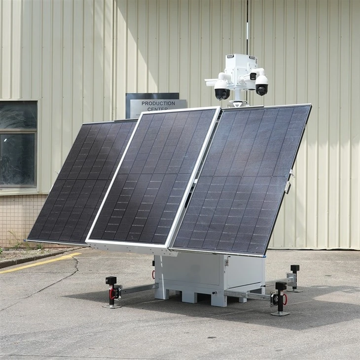 Solar CCTV Tower With Electric Mast For Temporary Events suppliers