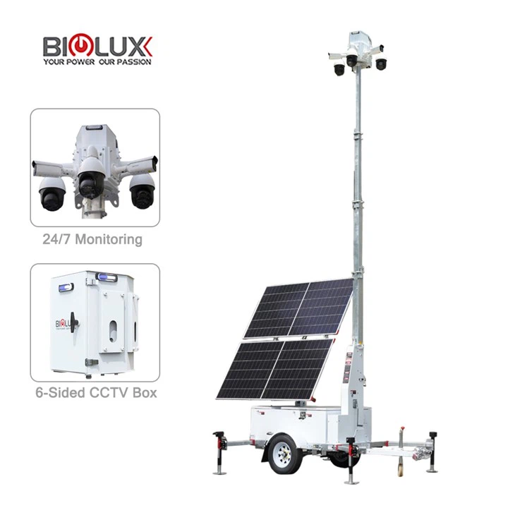 شمسی جنریٹر کے ساتھ نگرانی کیمرہ ٹریلر